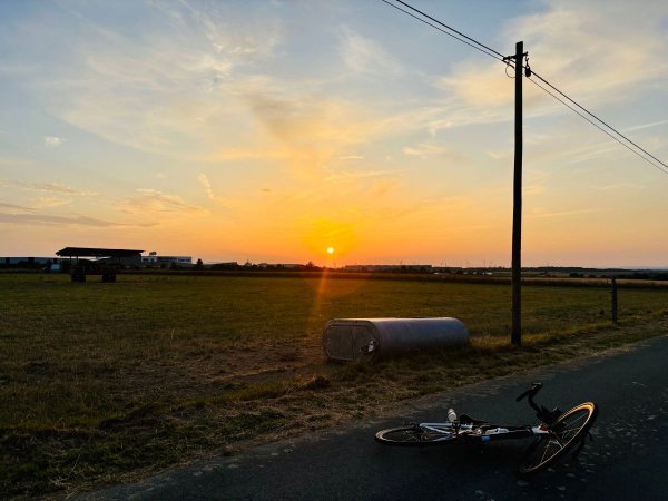 Sonnenuntergang kurz nach Paderborn auf dem Weg nach Frankfurt