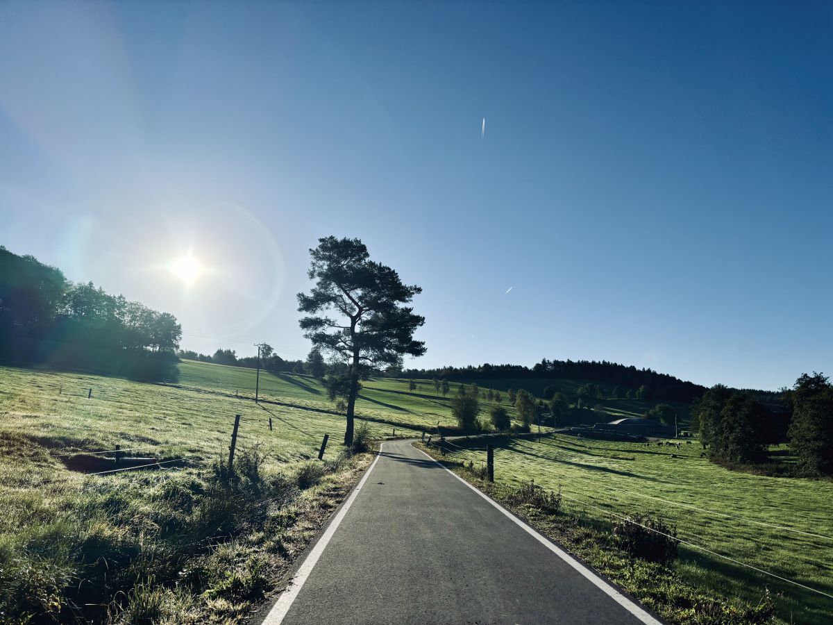 Straße auf meiner Tour durch den Odenwald