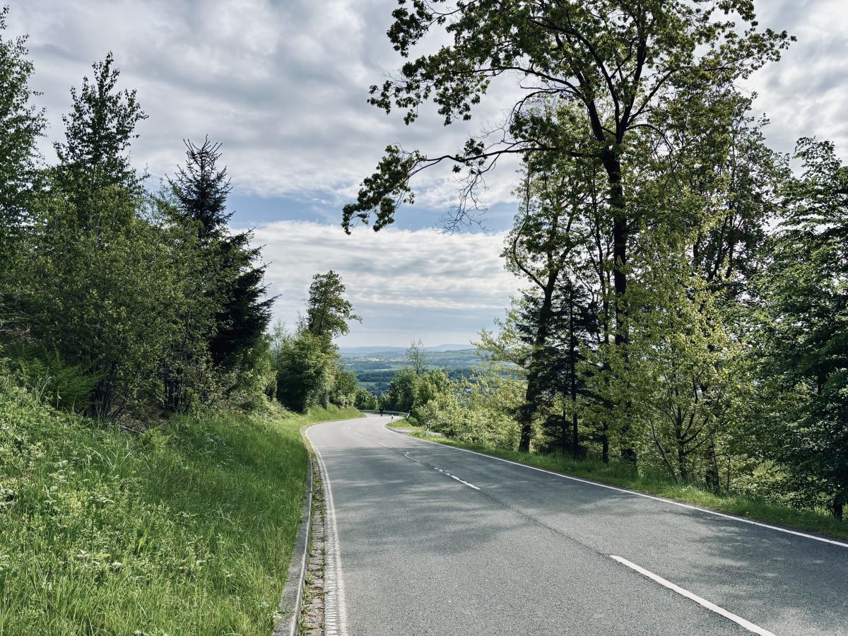 Abfahrt vom Herrmannsdenkmal im Teutoburger Wald